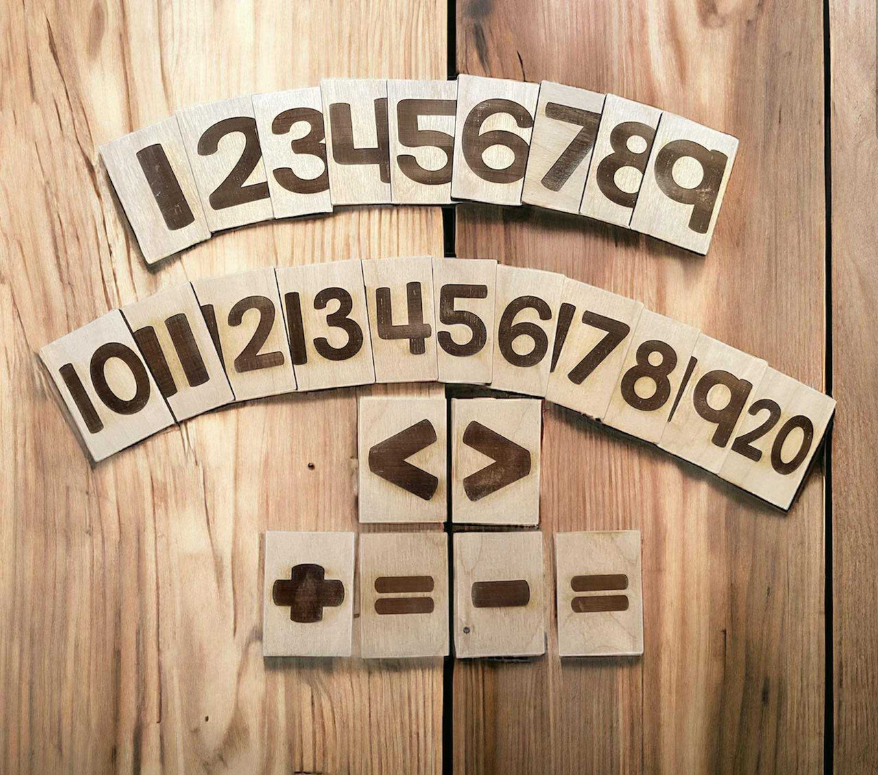 Addition - Subtraction - Greater - Addition - Subtraction - Greater or Less Than Wooden Tray - Chalkboard