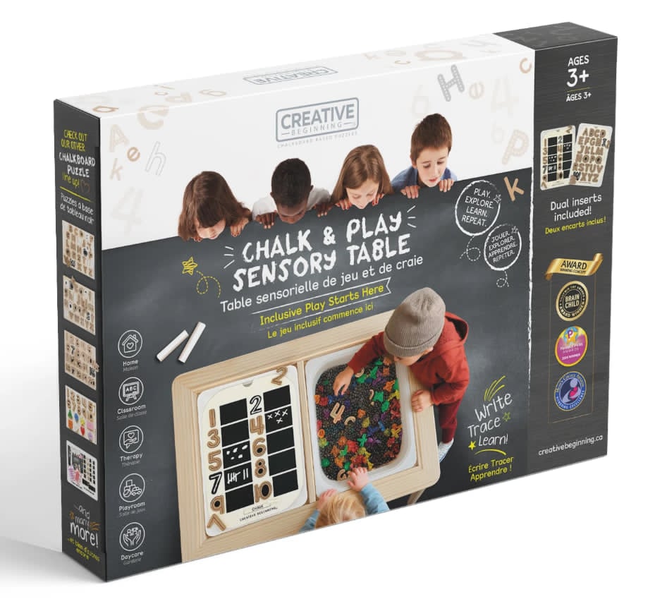 🌱 TABLE SET —  Chalk & Play Sensory Table