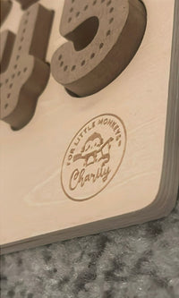 Thumbnail for Mini Chalkboard Based Puzzle - Charity Board-  CHALKBOARD BASE WITH TRACERS -  Educational Alphabet Tracing Board | Sensory Learning Tool for Autism | Handwriting Practice Board