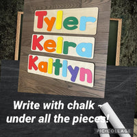 Thumbnail for CUSTOMIZED CHALKBOARD - CUSTOMIZED CHALKBOARD NAME PUZZLE