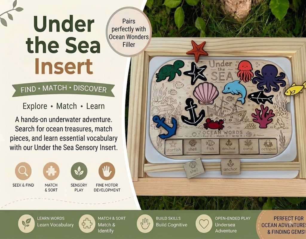 🌈 COMPLETE SENSORY SET - Chalk & Play Sensory Table + 2 Adventures + Sensory Filler
