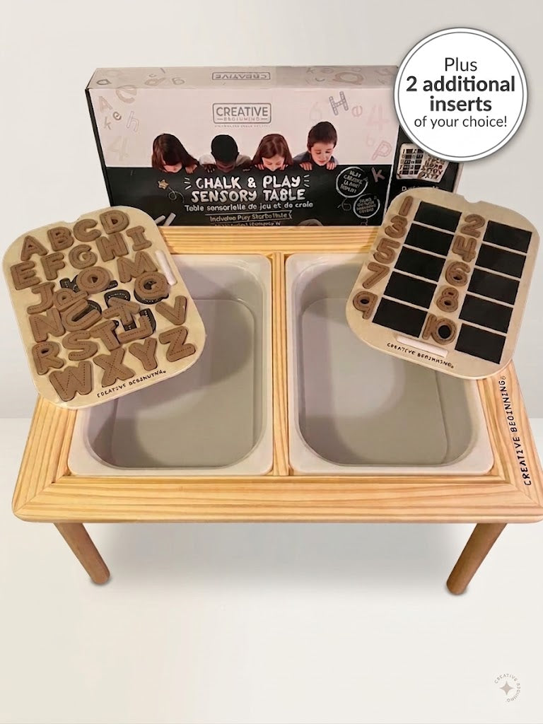 ⭐ EXPLORER SET — Chalk & Play Sensory Table + 2 Adventures
