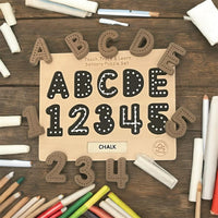 Thumbnail for Mini Chalkboard Based Puzzle - Charity Board-  CHALKBOARD BASE WITH TRACERS -  Educational Alphabet Tracing Board | Sensory Learning Tool for Autism | Handwriting Practice Board