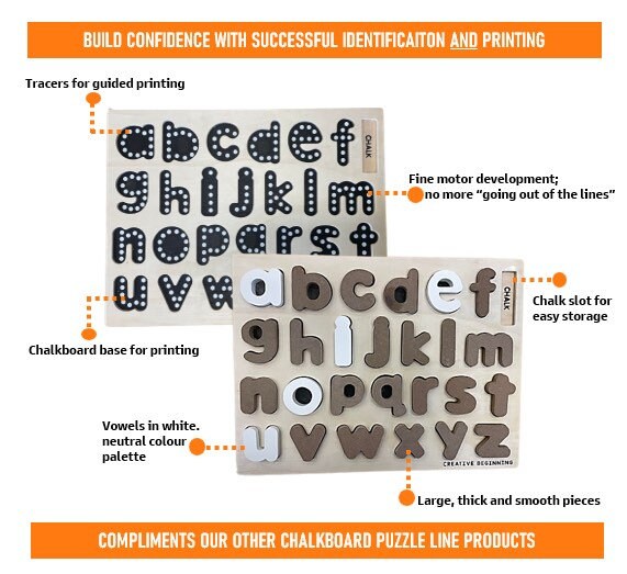 Word Family Chalkboard Kit and Lowercase Chalkboard Puzzle