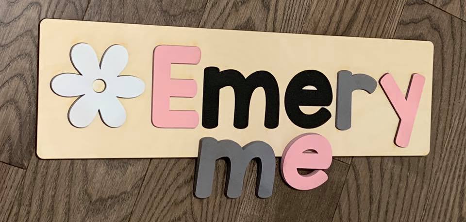 CUSTOMIZED CHALKBOARD - CUSTOMIZED CHALKBOARD NAME PUZZLE WITH IMAGE COMBO