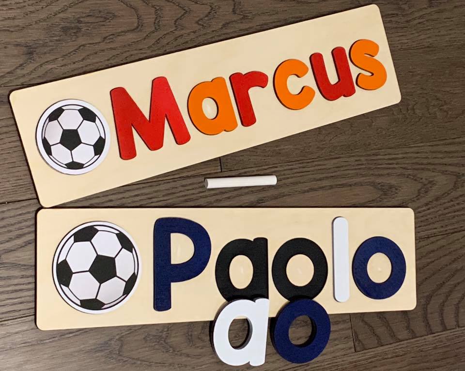 CUSTOMIZED CHALKBOARD - CUSTOMIZED CHALKBOARD NAME PUZZLE WITH IMAGE COMBO