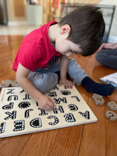 Load image into Gallery viewer, ALPHABET PUZZLE - CHALKBOARD BASE WITH TRACERS

