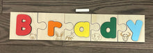 Load image into Gallery viewer, CUSTOMIZED CHALKBOARD NAME PUZZLE- SEPARATE PIECES- SOUND IMAGES

