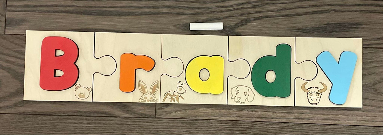 PUZZLE- SEPARATE PIECES- SOUND IMAGES - CUSTOMIZED CHALKBOARD NAME PUZZLE- SEPARATE PIECES- SOUND IMAGES