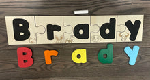 Load image into Gallery viewer, CUSTOMIZED CHALKBOARD NAME PUZZLE- SEPARATE PIECES- SOUND IMAGES
