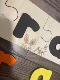Thumbnail for PUZZLE- SEPARATE PIECES- SOUND IMAGES - CUSTOMIZED CHALKBOARD NAME PUZZLE- SEPARATE PIECES- SOUND IMAGES