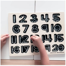 Load image into Gallery viewer, NUMBER PUZZLE - CHALKBOARD BASE WITH TRACERS
