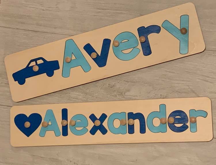 CUSTOMIZED CHALKBOARD - CUSTOMIZED CHALKBOARD NAME PUZZLE WITH IMAGE COMBO