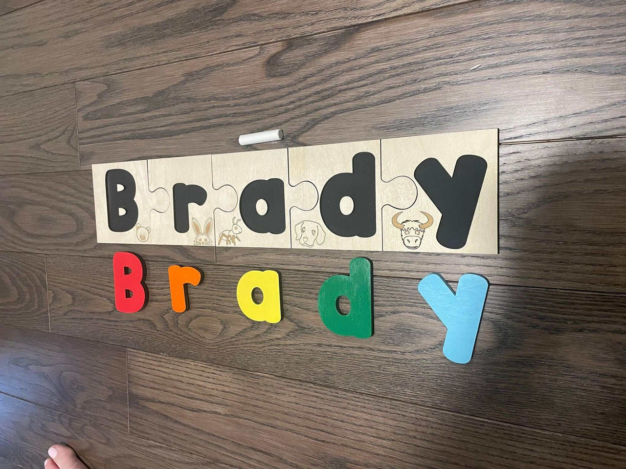 PUZZLE- SEPARATE PIECES- SOUND IMAGES - CUSTOMIZED CHALKBOARD NAME PUZZLE- SEPARATE PIECES- SOUND IMAGES