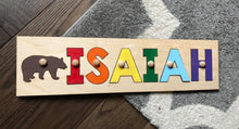 Load image into Gallery viewer, CUSTOMIZED CHALKBOARD NAME PUZZLE WITH IMAGE COMBO

