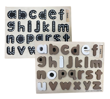 LOWERCASE ALPHABET - CHALKBOARD BASE WITH TRACERS