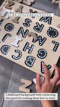Load and play video in Gallery viewer, ALPHABET PUZZLE - CHALKBOARD BASE WITH TRACERS

